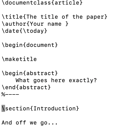 Writing the abstract